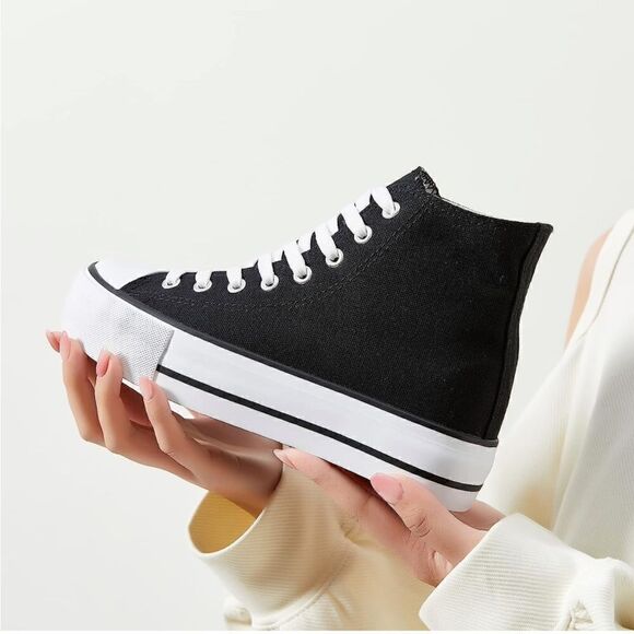 Platform Canvas High Top Sneakers - Picture 5 of 5